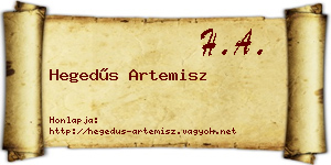 Hegedűs Artemisz névjegykártya